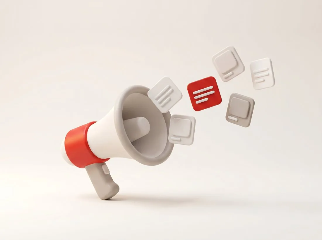 Illustration 3D : production de contenu marketing assistée par IA