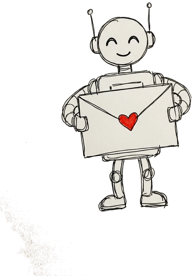 Illustration au trait d'un échange de contact avec NexaLab