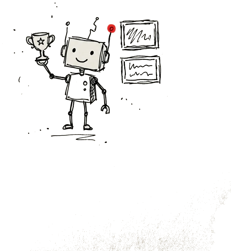 Illustration au trait évoquant des projets livrés par NexaLab